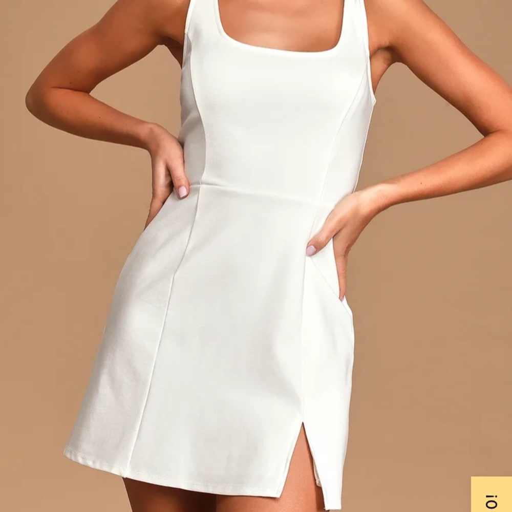 Lulus Always Admired White Sleeveless Mini Dress